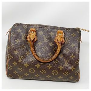 Louis Vuitton Monogram Canvas Satchel in Brown and Tan